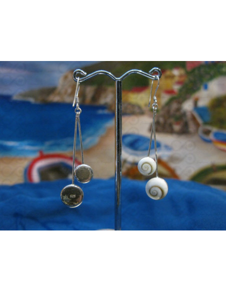 LE 0002 Boucles d'oreilles Shiva Oeil Argent