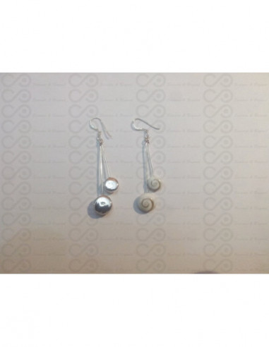 LE 0002 Boucles d'oreilles Shiva Oeil Argent