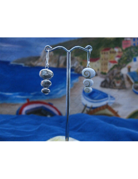 LE 0006 Boucles d'oreilles Shiva Oeil Argent