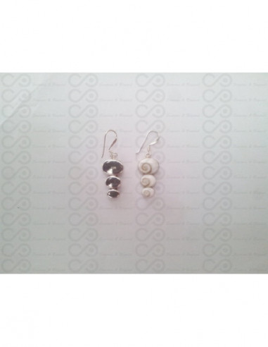 LE 0006 Pendientes Shiva Ojo Plata
