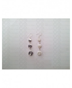 LE 0018 Earrings Shiva Eye Shell Silver 2