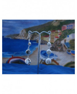 LE 0020 Boucles d'oreilles Shiva Oeil Argent