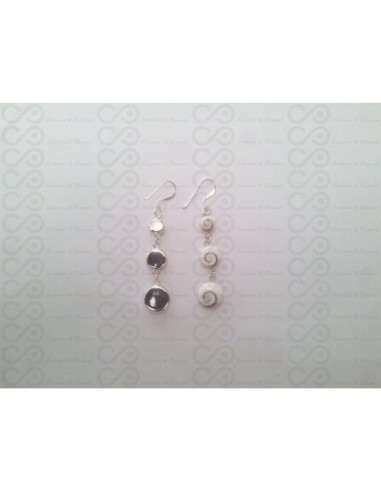 LE 0020 Pendientes Shiva Ojo Plata