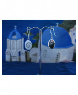 LE 0021o Boucles d'oreilles Shiva Oeil Argent