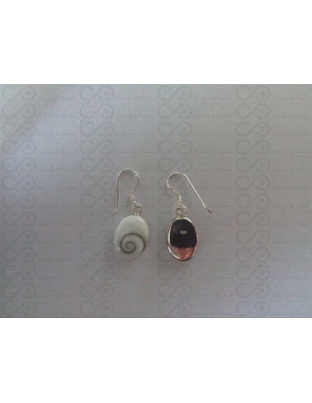 LE 0021o Boucles d'oreilles Shiva Oeil Argent