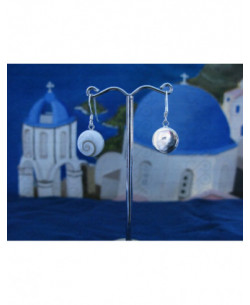 LE 0021r Boucles d'oreilles Shiva Oeil Argent