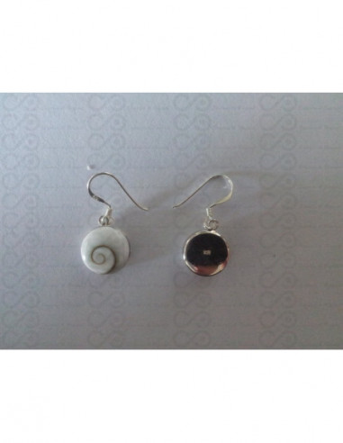 LE 0021r Boucles d'oreilles Shiva Oeil Argent