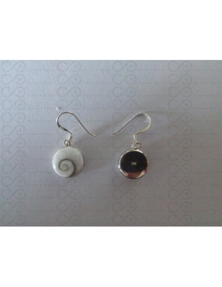 LE 0021r Boucles d'oreilles Shiva Oeil Argent