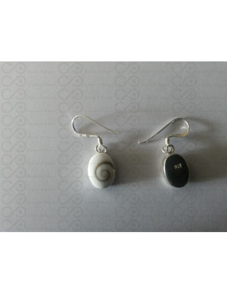 LE 0022 Boucles d'oreilles Shiva Oeil Argent