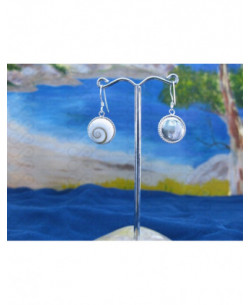 LE 0026 Boucles d'oreilles Shiva Oeil Argent