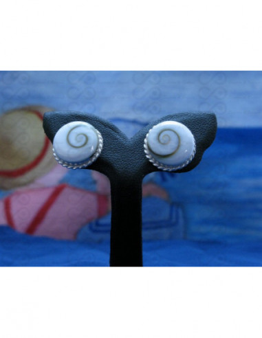 LE 0027s Pendientes Shiva Ojo Plata