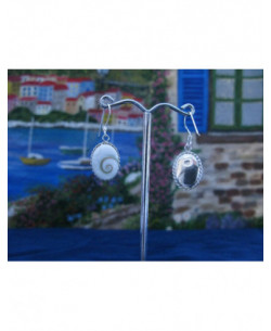 LE 0028 Boucles d'oreilles Shiva Oeil Argent