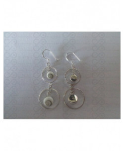 LE 0031 Earrings Shiva Eye Shell Silver 2