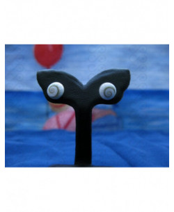 LE 0035sr Brincos Olho Shiva Prata