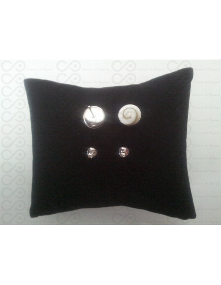 LE 0036sr Pendientes Shiva Ojo Plata