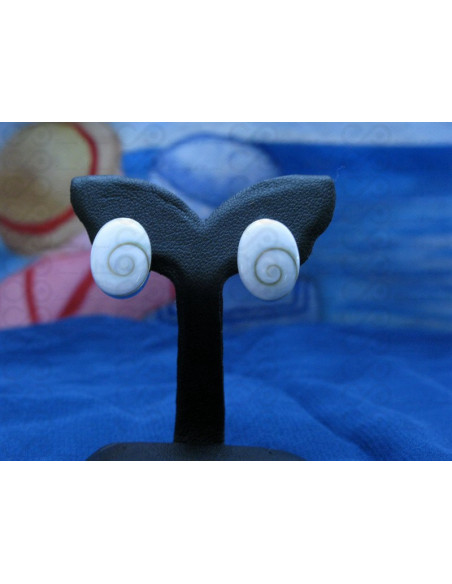 LE 0037so Boucles d'oreilles Shiva Oeil Argent