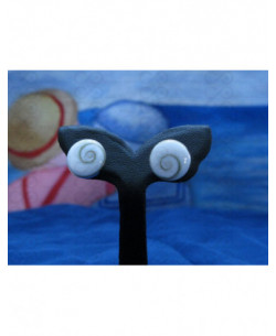 LE 0037sr Earrings Shiva Eye Shell Silver