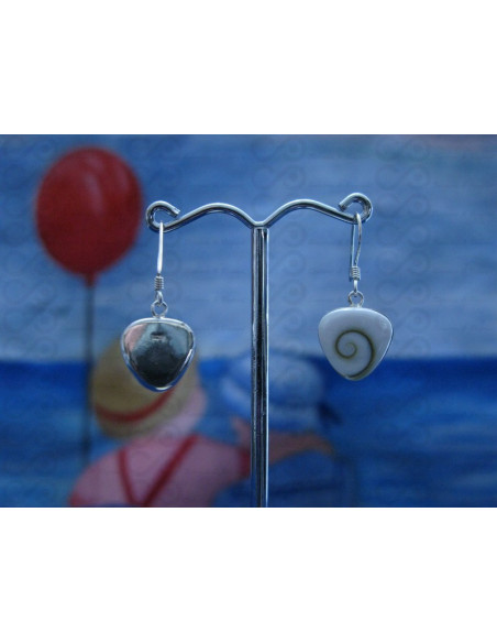 LE 0041 Pendientes Shiva Ojo Plata