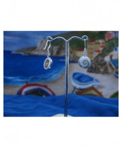 LE 0043 Earrings Shiva Eye Shell Silver