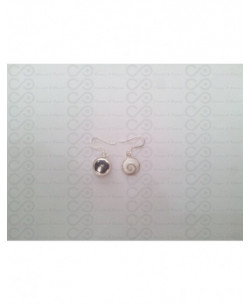 LE 0043 Earrings Shiva Eye Shell Silver 2