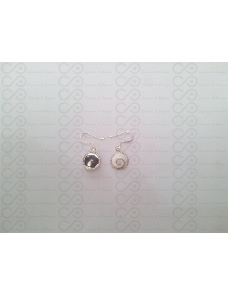 LE 0043 Orecchini in Argento con Occhio di Shiva