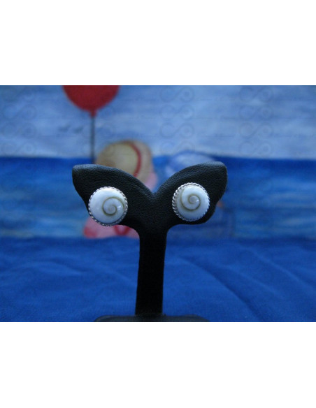 LE 0044s Pendientes Shiva Ojo Plata