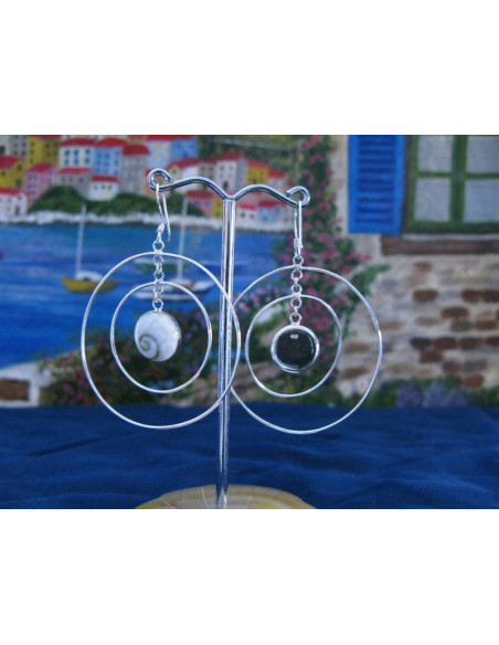 LE 0051 Ohrringe Shiva Auge Silber