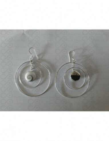 LE 0051 Orecchini in Argento con Occhio di Shiva