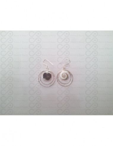 LE 0054 Orecchini in Argento con Occhio di Shiva