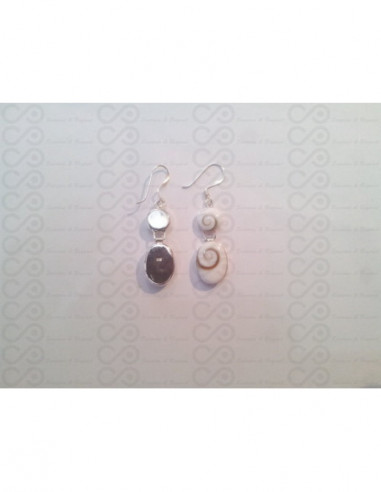 LE 0056 Ohrringe Shiva Auge Silber