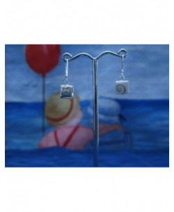 LE 0059 Pendientes Shiva Ojo Plata