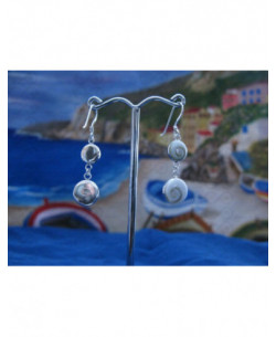 LE 0062 Boucles d'oreilles Shiva Oeil Argent