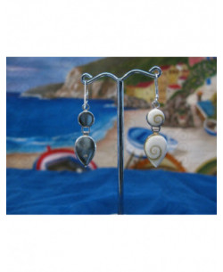 LE 0068 Pendientes Shiva Ojo Plata