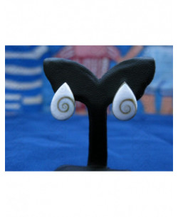 LE 0070s Earrings Shiva Eye Shell Silver