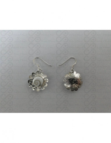 LE 0071 Boucles d'oreilles Shiva Oeil Argent