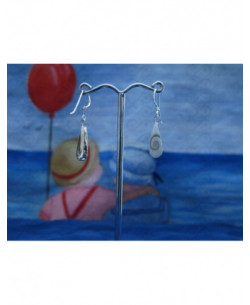 LE 0072 Earrings Shiva Eye Shell Silver