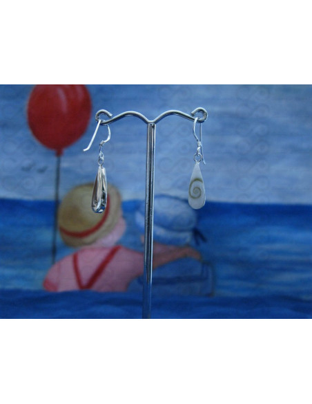 LE 0072 Pendientes Shiva Ojo Plata