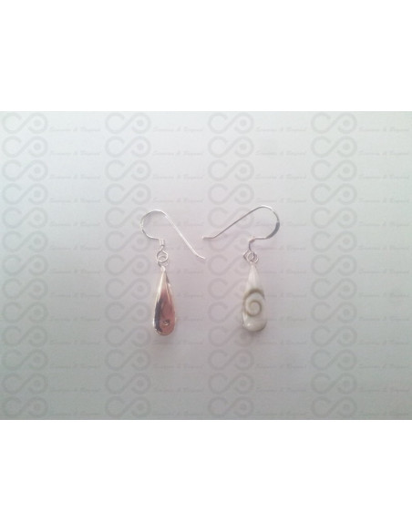 LE 0072 Boucles d'oreilles Shiva Oeil Argent