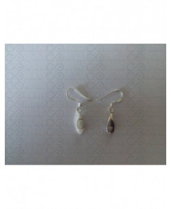 LE 0073 Earrings Shiva Eye Shell Silver 2