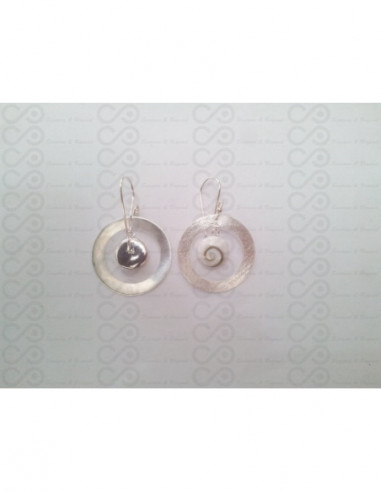 LE 0075 Earrings Shiva Eye Shell Silver