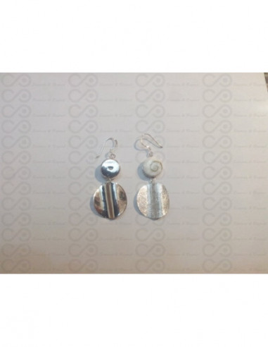 LE 0076 Pendientes Shiva Ojo Plata