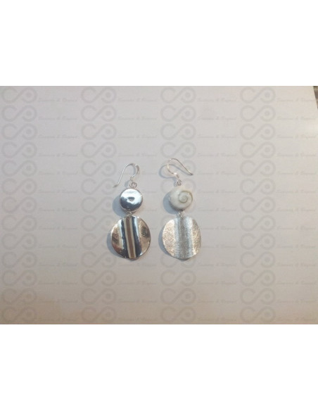 LE 0076 Pendientes Shiva Ojo Plata