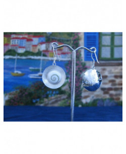 LE 0079 Pendientes Shiva Ojo Plata