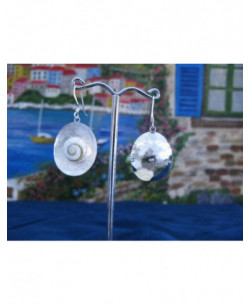 LE 0080 Boucles d'oreilles Shiva Oeil Argent